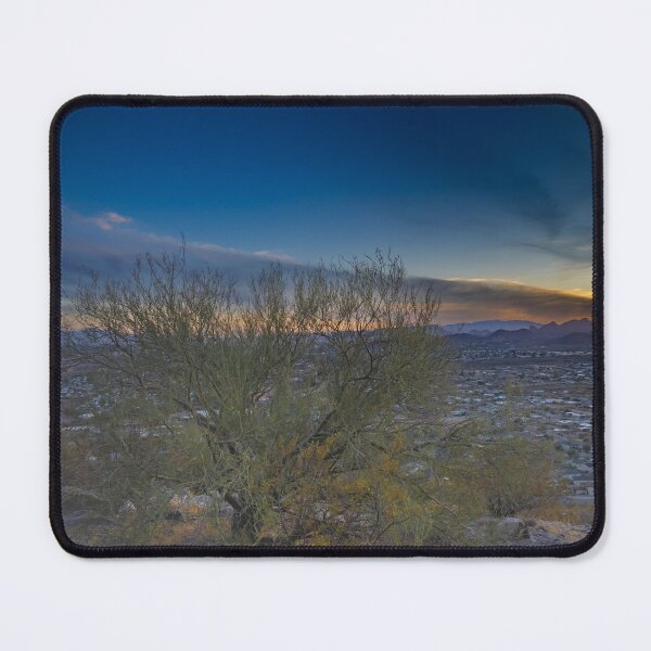 Item preview, A vibrant sunset casts a stunning display of orange and blue hues across the sky over Tucson Arizona designed and sold by EyezWatchin.