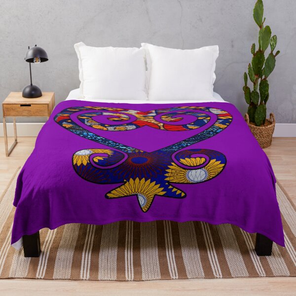 Item preview, Primary Color Floral African Print Sankofa Heart designed and sold by artbyomega.