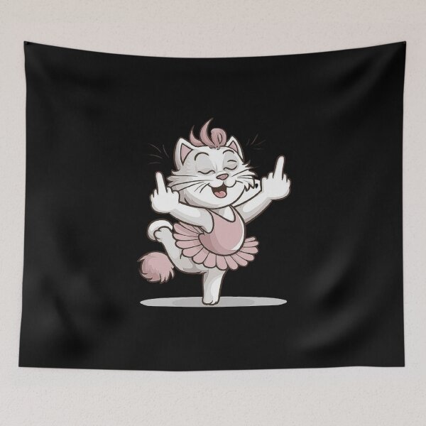 Item preview, Funny Ballerina Cat with Attitude Illustration designed and sold by love3617.