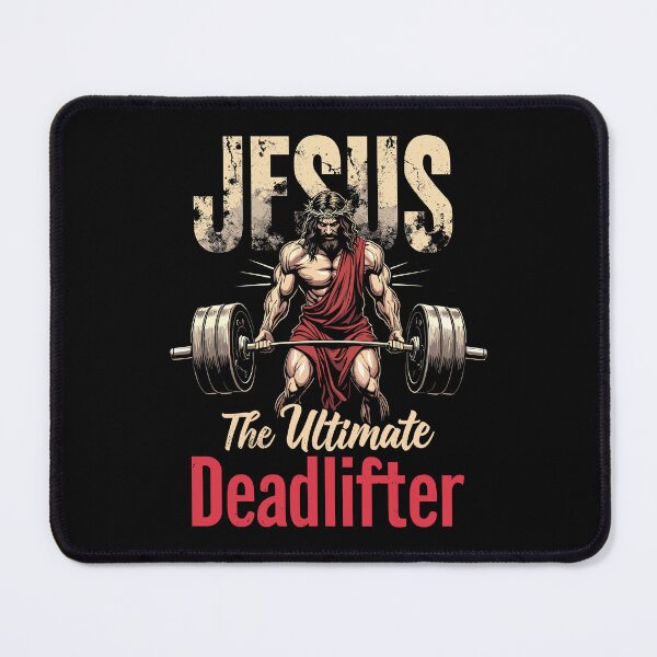 Item preview, Funny Christian Workout Gym Jesus The Ultimate Deadlifter designed and sold by Dream-Art-Wear.