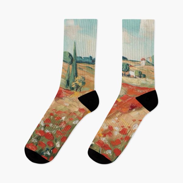 Item preview, Vivid Poppy Path Leading to a Provence Village designed and sold by CARRAANN.