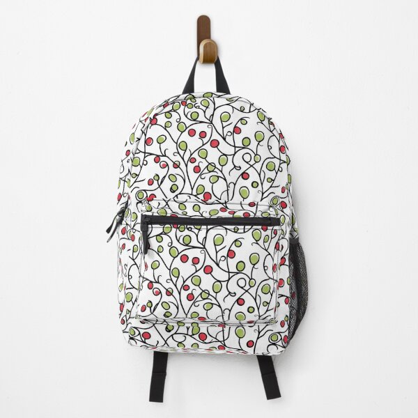 Item preview, Whimsical Winterberry Doodle with Red and Green designed and sold by AstroWolf Studio.