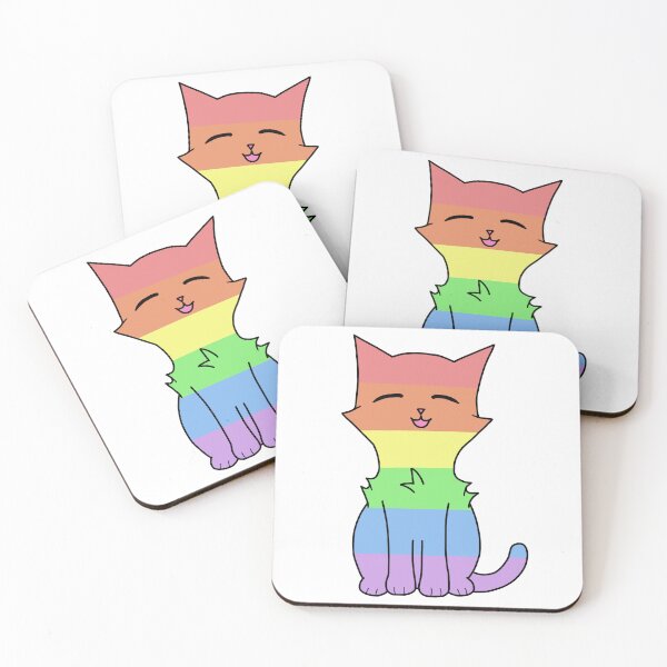 Item preview, Pastel Rainbow Pride Cat designed and sold by SillyStarlight.