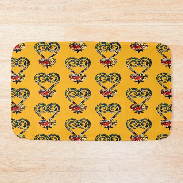 Item preview, Citrus and Blue African Print Sankofa Heart designed and sold by artbyomega.