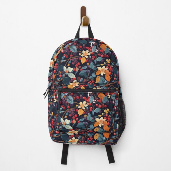 Item preview, Vivid Winterberry with Floral Accents designed and sold by AstroWolf Studio.