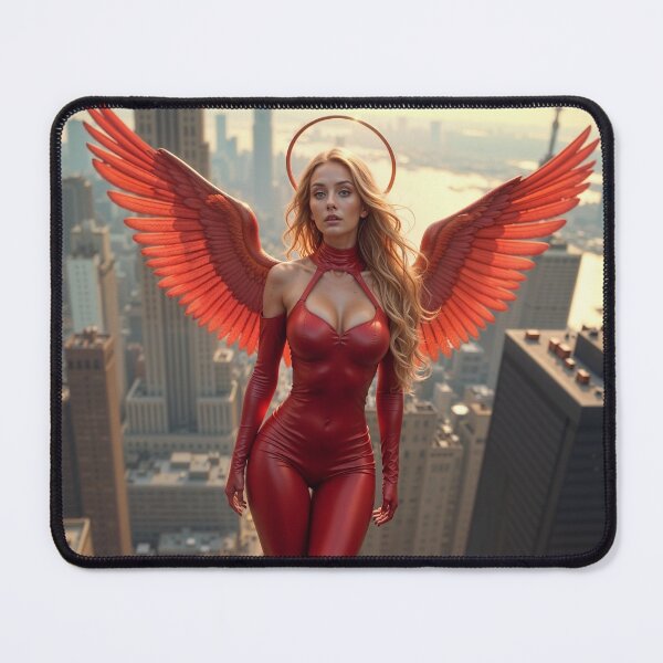 Item preview, The red guardian angel over the city designed and sold by Magic-Reality.