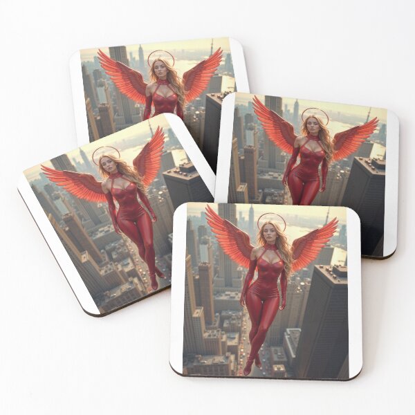 Item preview, The red guardian angel over the city designed and sold by Magic-Reality.
