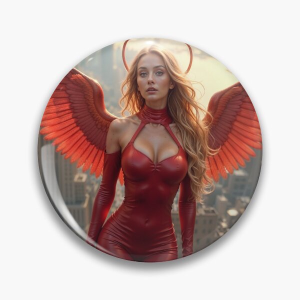 Item preview, The red guardian angel over the city designed and sold by Magic-Reality.