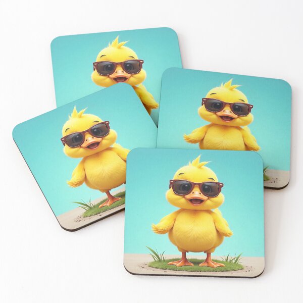 Item preview, Cute Duck Wearing Glasses Vector Illustration designed and sold by hjian8219.