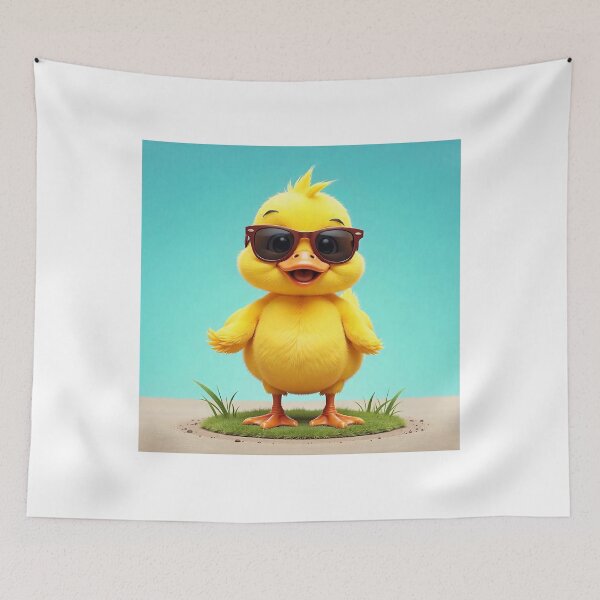Item preview, Cute Duck Wearing Glasses Vector Illustration designed and sold by hjian8219.