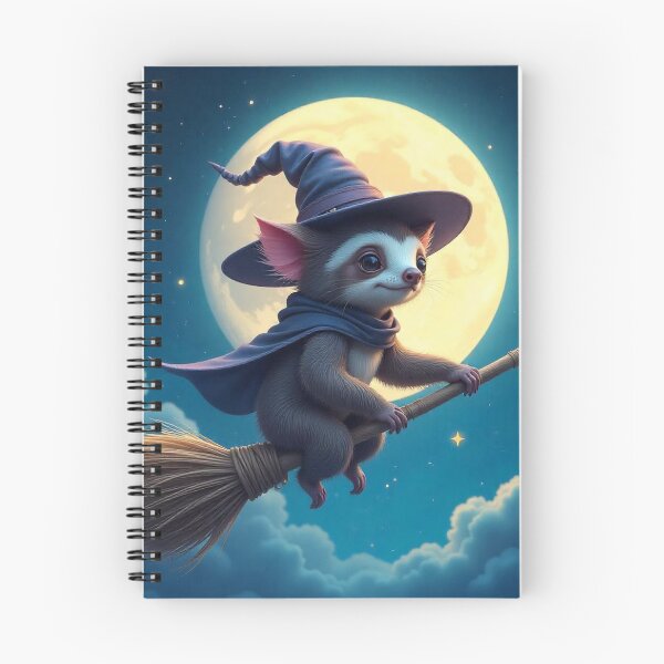 Item preview,  Cute Sloth Witch Flying on Broomstick Vector Illustration designed and sold by hjian8219.