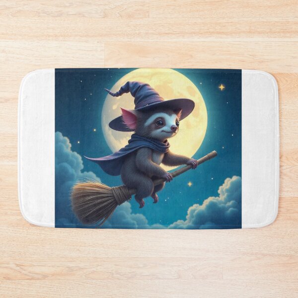 Item preview,  Cute Sloth Witch Flying on Broomstick Vector Illustration designed and sold by hjian8219.
