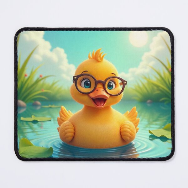 Item preview, Cute Duck Wearing Glasses Vector Illustration designed and sold by hjian8219.