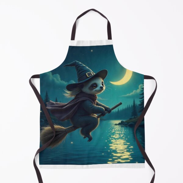 Item preview,  Cute Sloth Witch Flying on Broomstick Vector Illustration designed and sold by hjian8219.