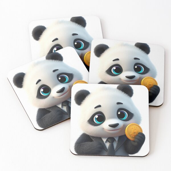 Item preview, Cute Panda Businessman Holding Gold Coin Vector Illustration designed and sold by hjian8219.