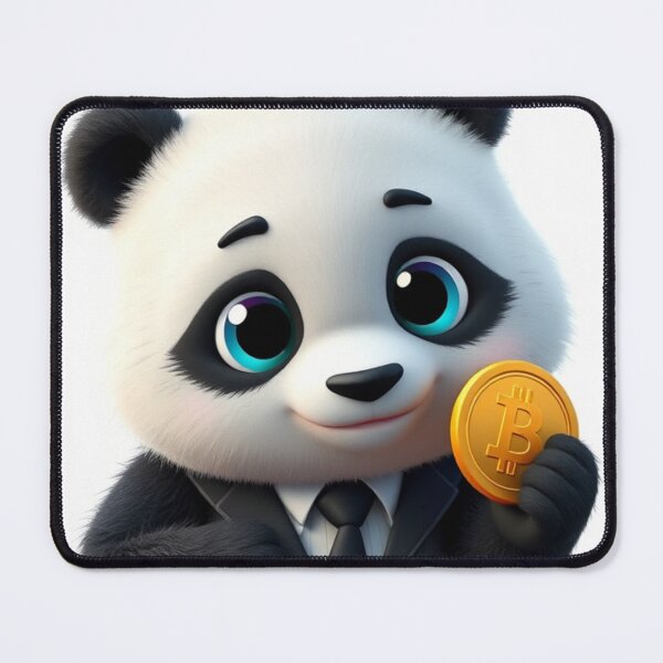 Item preview, Cute Panda Businessman Holding Gold Coin Vector Illustration designed and sold by hjian8219.