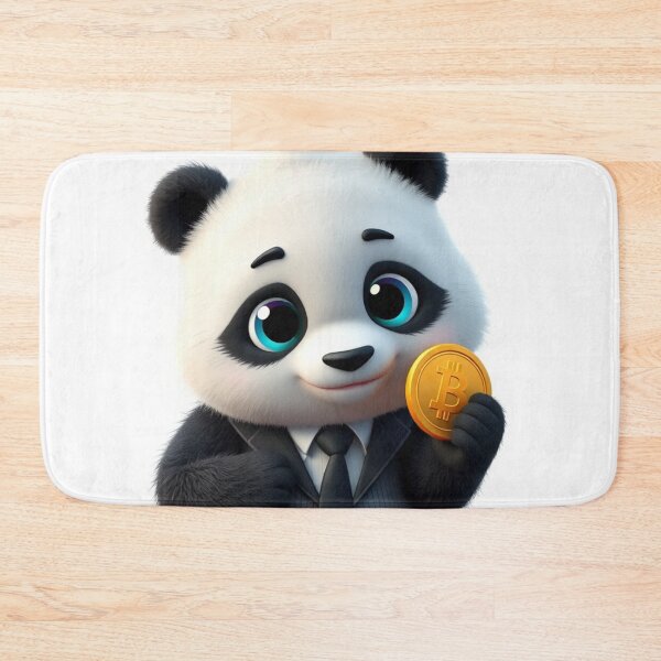Item preview, Cute Panda Businessman Holding Gold Coin Vector Illustration designed and sold by hjian8219.