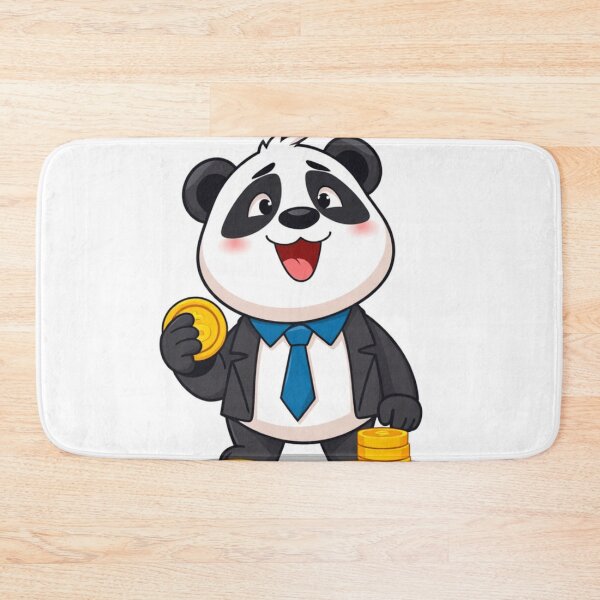 Item preview, Cute Panda Businessman Holding Gold Coin Vector Illustration designed and sold by hjian8219.