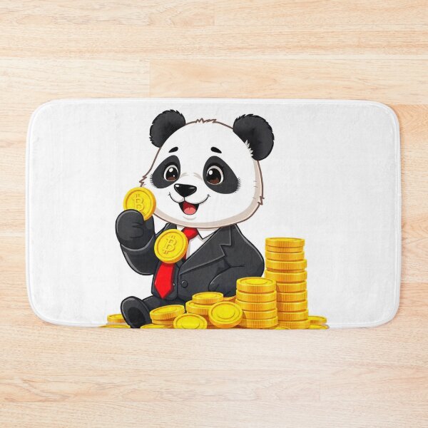 Item preview, Cute Panda Businessman Holding Gold Coin Vector Illustration designed and sold by hjian8219.