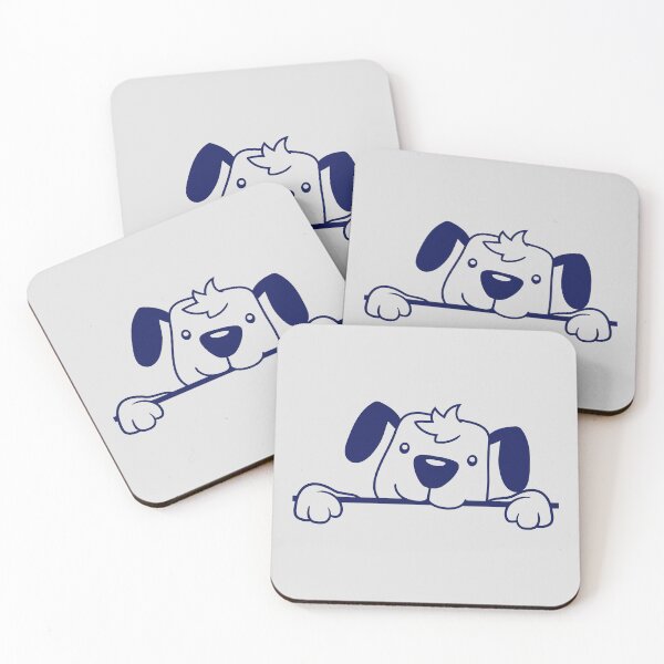 Item preview, Dog Behind Wall Fence Sign Looking Happy Cute Comic Cartoon designed and sold by shirt-o-mat.