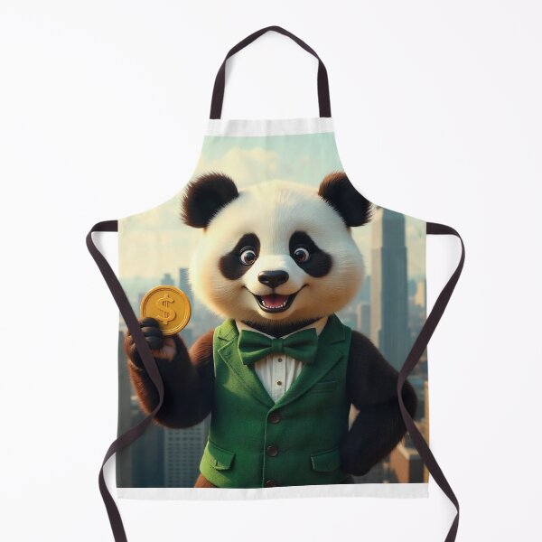Item preview, Cute Panda Businessman Holding Gold Coin Vector Illustration designed and sold by hjian8219.