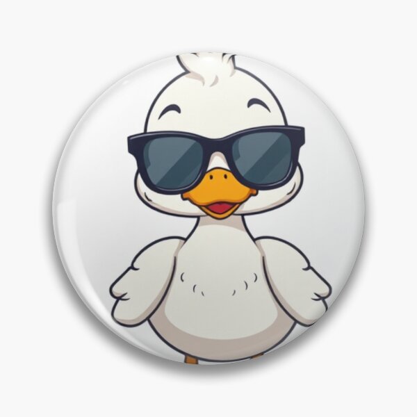Item preview, Cute Duck Wearing Glasses Vector Illustration designed and sold by hjian8219.