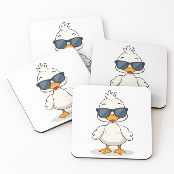 Item preview, Cute Duck Wearing Glasses Vector Illustration designed and sold by hjian8219.