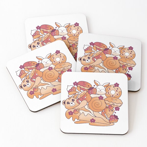 Item preview, Kawaii Animals with Hearts, Flowers, and Sweet Desserts - Blaze designed and sold by empixeldesign.