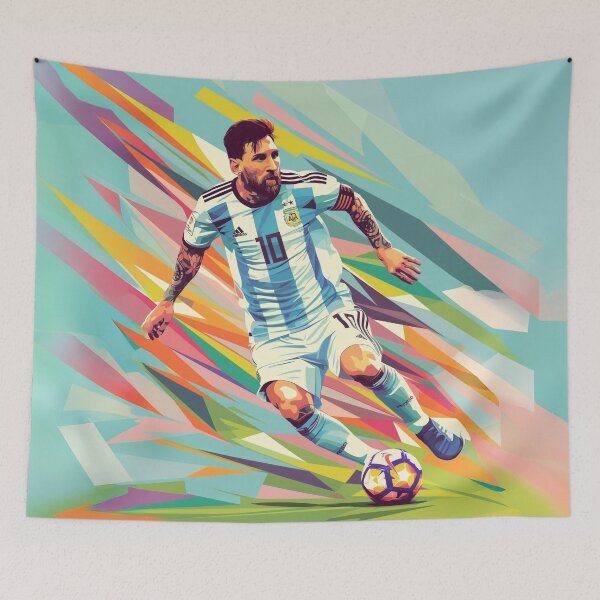 Item preview, Messi in action Graphic poster design designed and sold by blackdogshop.