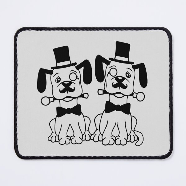 Item preview, 2 Dogs Mr Sir Cylinder Hat Monocle Glasses Rich Comic Cartoon designed and sold by shirt-o-mat.