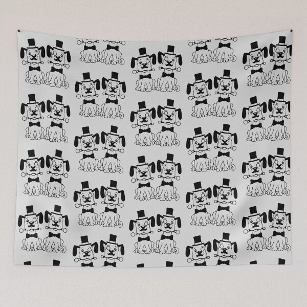 Item preview, 2 Dogs Mr Sir Cylinder Hat Monocle Glasses Rich Comic Cartoon designed and sold by shirt-o-mat.