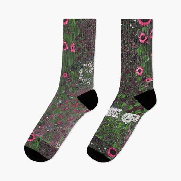 Item preview, Gustav Klimt Country Garden with Sunflowers (1906) pink flowers designed and sold by PureVintageLove.