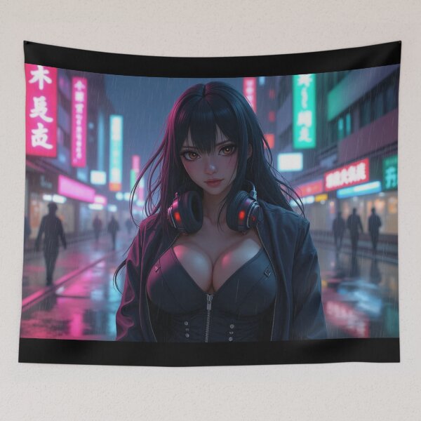 Item preview, Phonk Beats and Cyberpunk Streets Girl designed and sold by brendanre.