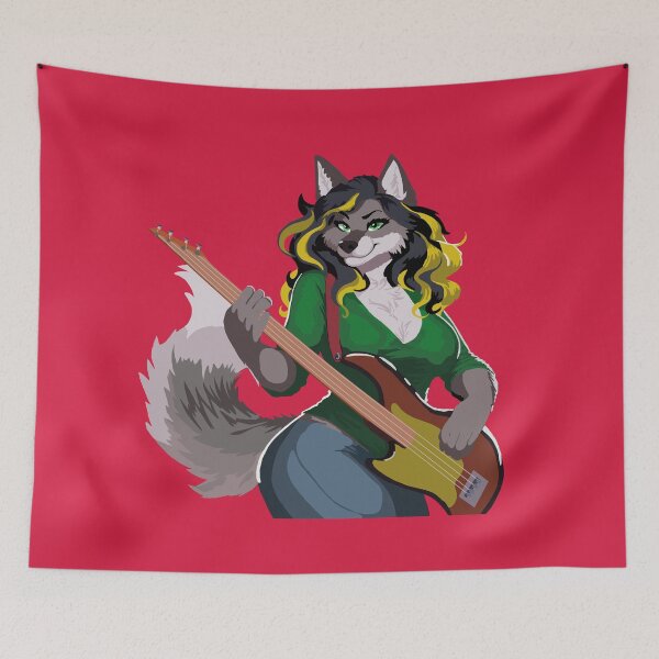 Item preview, Bass Wolf Woman 2025 designed and sold by KlakkDrawsStuff.