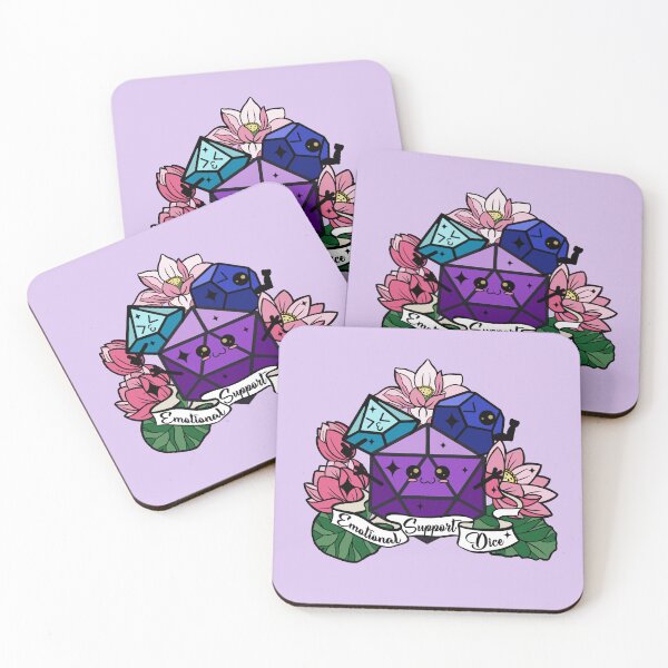 Item preview, Emotional support dice- dungeons and dragons dice sticker designed and sold by GeekandArtsy.