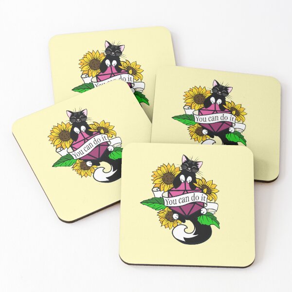 Item preview, You can do it- dungeons and dragons emotional support dice sticker designed and sold by GeekandArtsy.