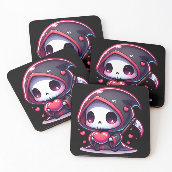 Item preview, Kawaii Grim Reaper Holding a Heart designed and sold by 2ndSketch.