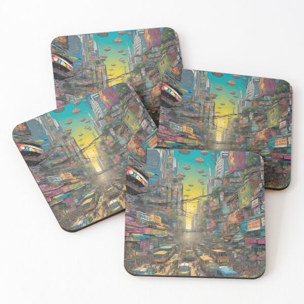 Item preview, Futuristic Urban Street Scene designed and sold by Thaivi Design.