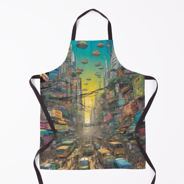 Item preview, Futuristic Urban Street Scene designed and sold by Thaivi Design.