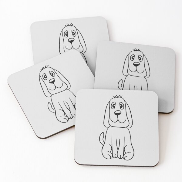 Item preview, Dog Sitting Cute Little Happy Puppy Pet Comic Cartoon designed and sold by shirt-o-mat.