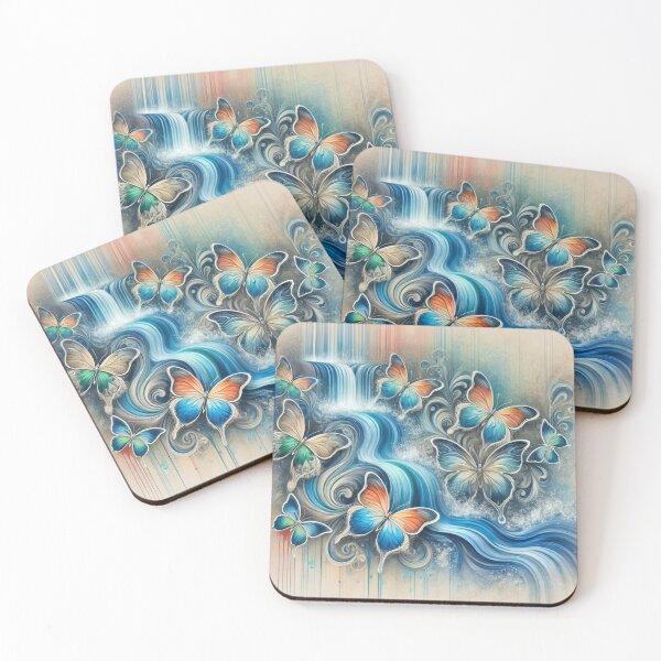 Item preview, Mesmerizing Waterfalls and Butterfly Wings Design designed and sold by Traloch O'Laoi.