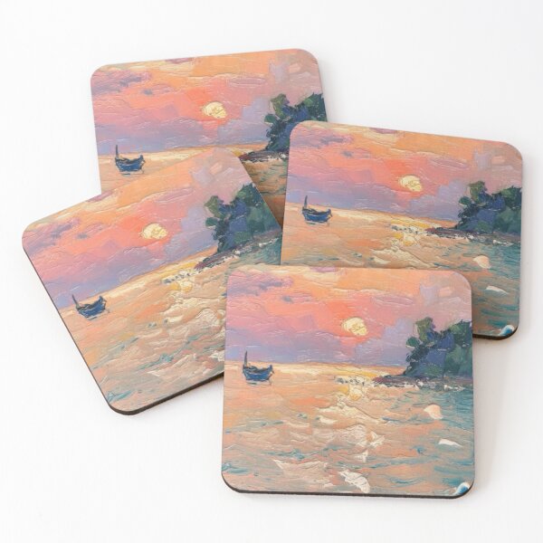Item preview, Impressionist Sunset Glow Over Serene French Waters. Art By Carraann  designed and sold by CARRAANN.