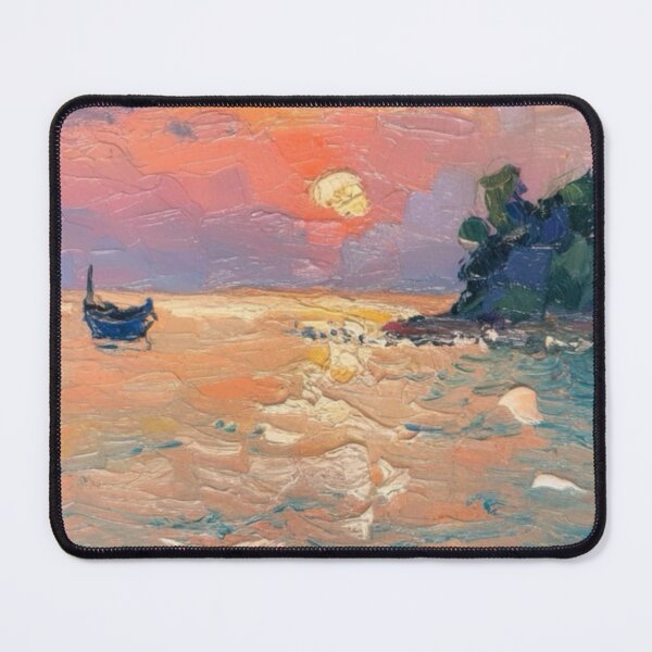 Item preview, Impressionist Sunset Glow Over Serene French Waters. Art By Carraann designed and sold by CARRAANN.