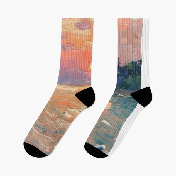 Item preview, Impressionist Sunset Glow Over Serene French Waters. Art By Carraann  designed and sold by CARRAANN.