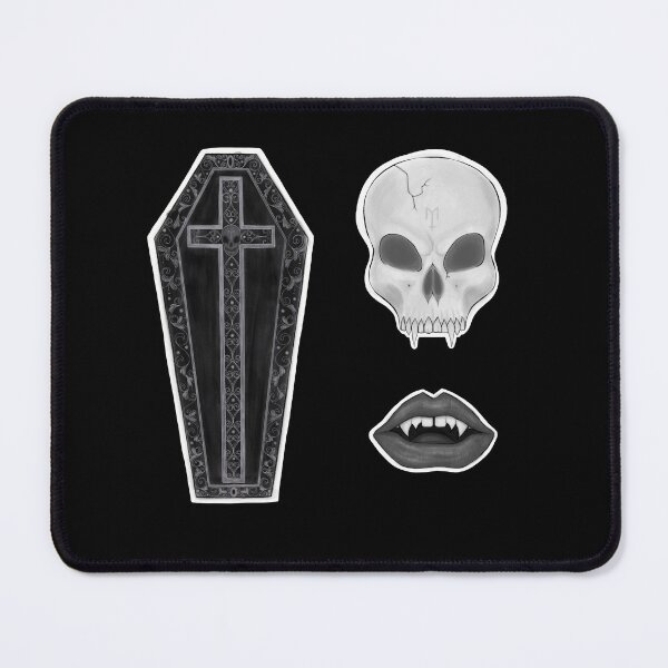 Item preview, Vampire Coffin, Skull and Fangs  designed and sold by MetalTea.