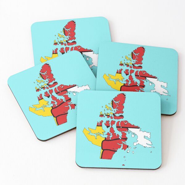 Item preview, Nunavut Map with Nunavummiat Flag designed and sold by Havocgirl.