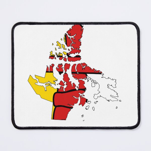 Item preview, Nunavut Map with Nunavummiat Flag designed and sold by Havocgirl.