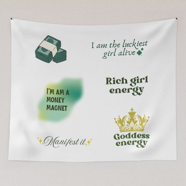 Item preview, 2025 manifestation affirmations set designed and sold by PeachyLitchi.