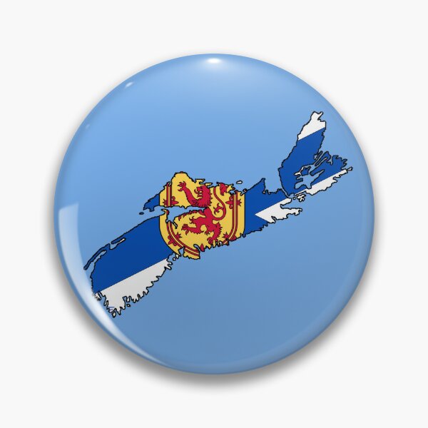 Item preview, Nova Scotia Map with Nova Scotian Flag designed and sold by Havocgirl.