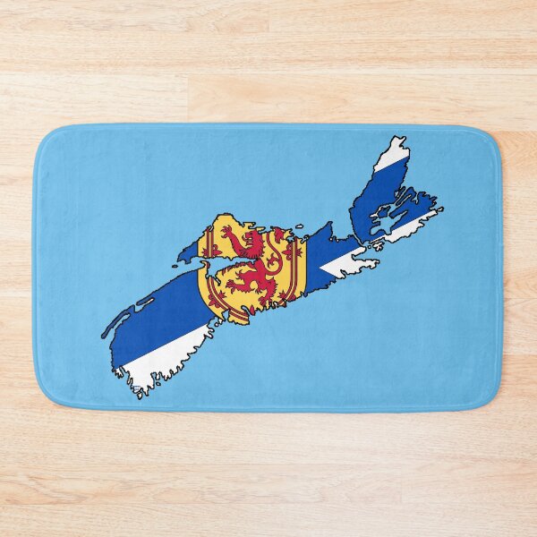 Item preview, Nova Scotia Map with Nova Scotian Flag designed and sold by Havocgirl.